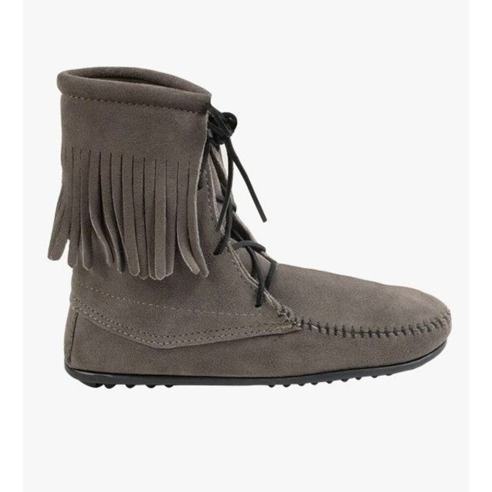 Minnetonka Women's Tramper Ankle Hi Boot Moccasins Grey Size 7 - NEW
